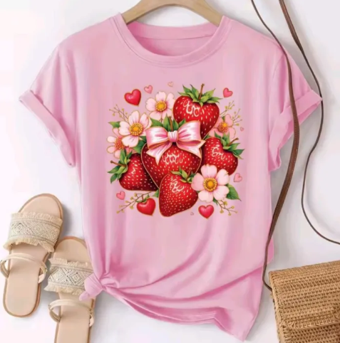 Half Sleeve Chinese Microfibre printed Tshirts for Women and girls